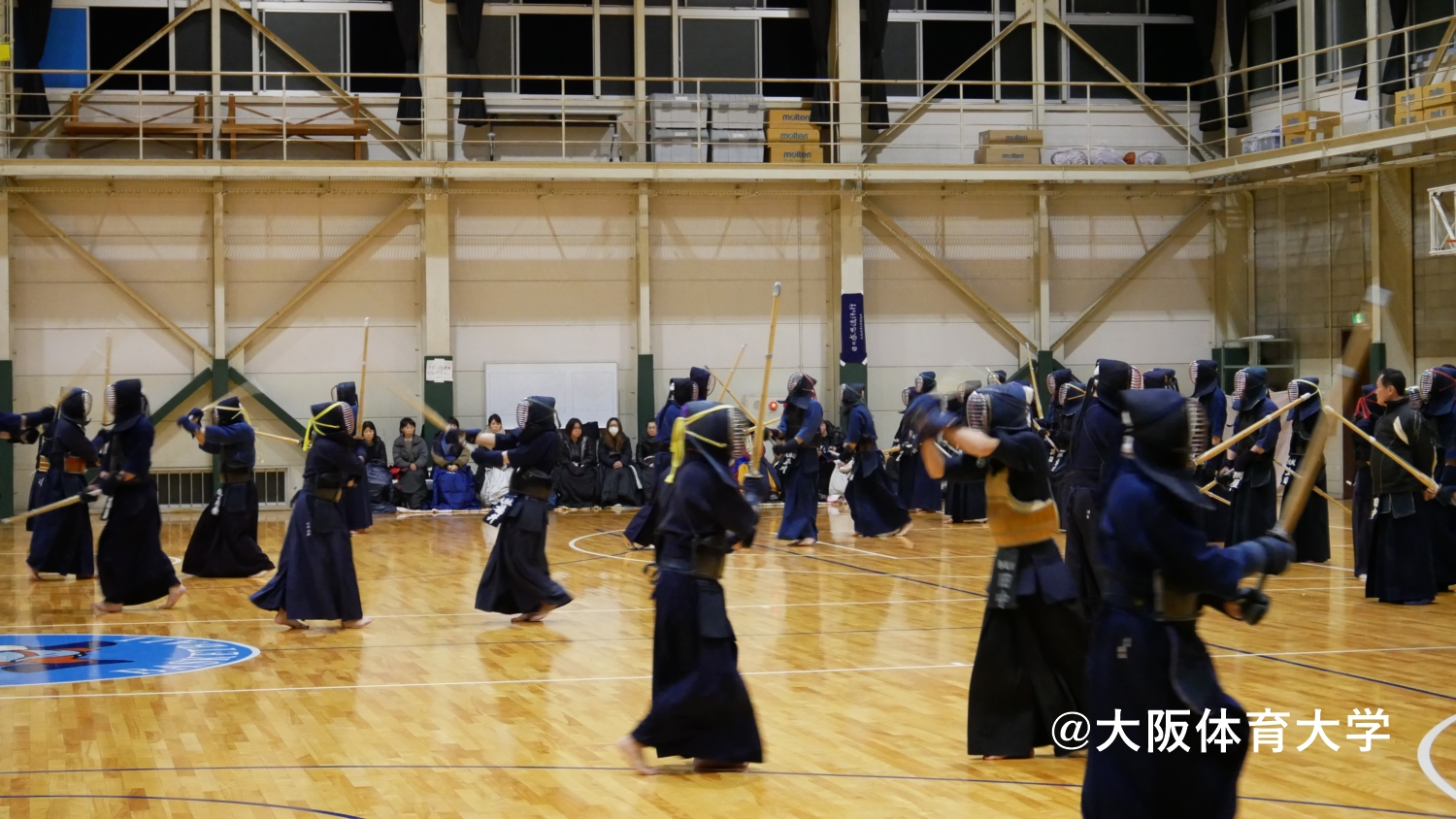 恒例の寒稽古 残すところあと1日 剣道部 男子 大阪体育大学