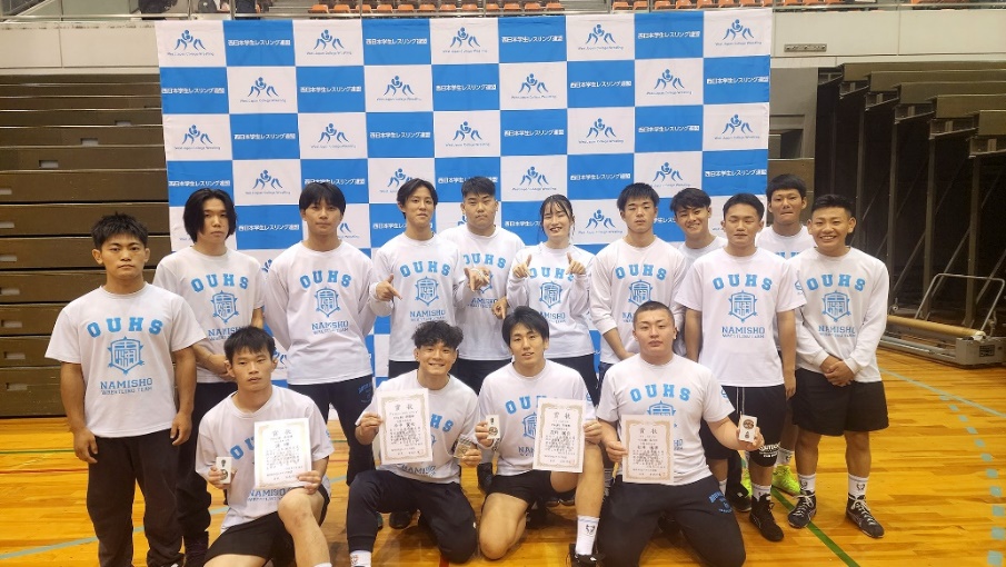 レスリング西日本学生で今中、茂野、塩田、浦選手が準優勝